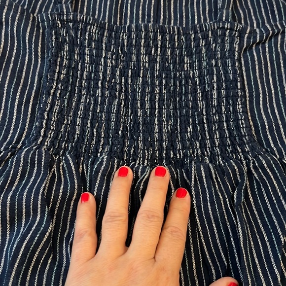 Old Navy Blue Striped Jumpsuit with Pockets - Picture 9 of 10